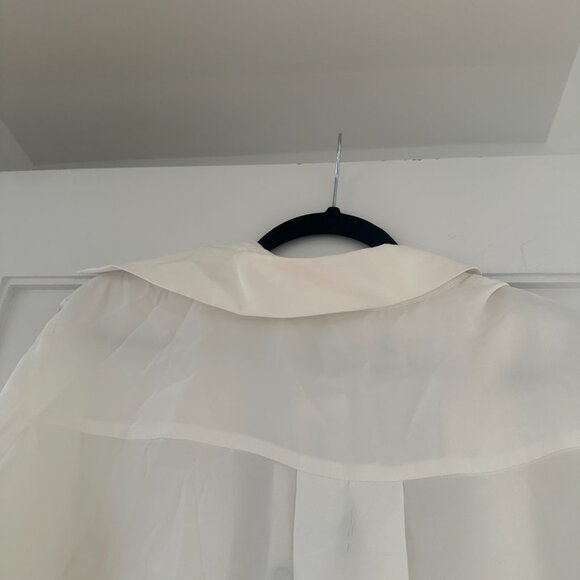 NWT Gauge81 Sabinas Silk Wrap Shirt In Ivory Sz XS Back Closure High-Low Hem - Picture 13 of 13